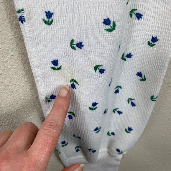 Vintage 70’s/80’s Ocello Thermal Knit Baselayer Floral Pants - Size Medium - Picture 4 of 6